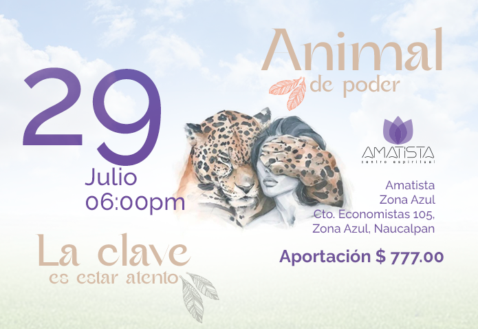 29 Julio 06:00pm Animal de poder